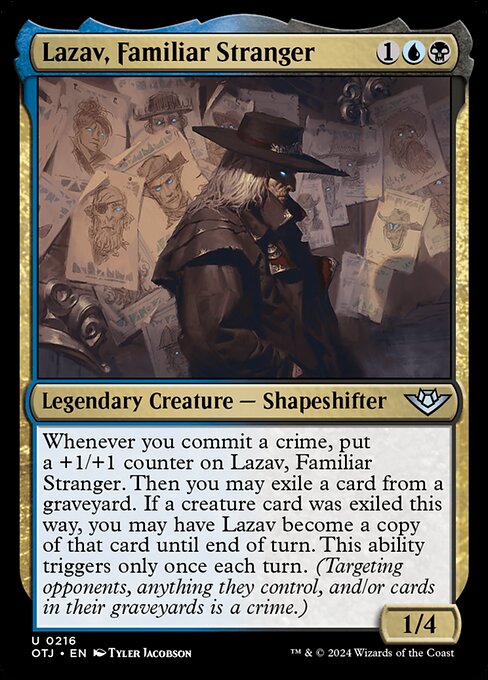 MTG Lazav, Familiar Stranger OTJ 216 Regular Foil