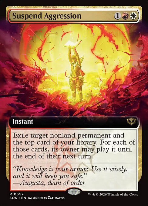 MTG Suspend Aggression SOS 357 Extended Art Nonfoil