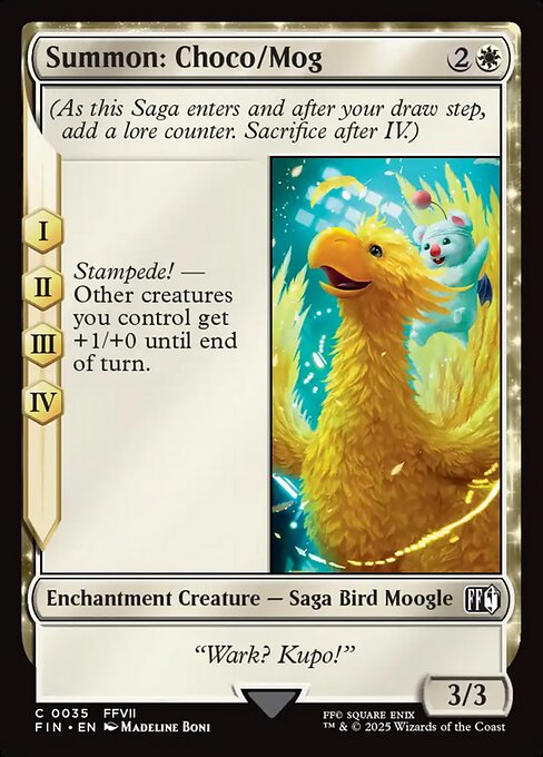 MTG Summon: Choco/Mog FIN 035 Regular Foil