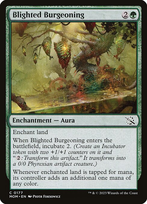 MTG Blighted Burgeoning MOM 177 Regular Foil