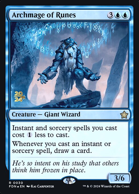 MTG Archmage of Runes PFDN 030s Prerelease Foil
