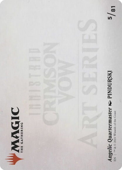 MTG Angelic Quartermaster AVOW 005 Art Card Gold Stamped Signature reverse