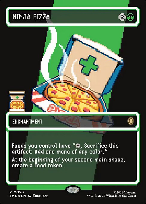 MTG Ninja Pizza TMC 093 Borderless Pixel Surge Foil