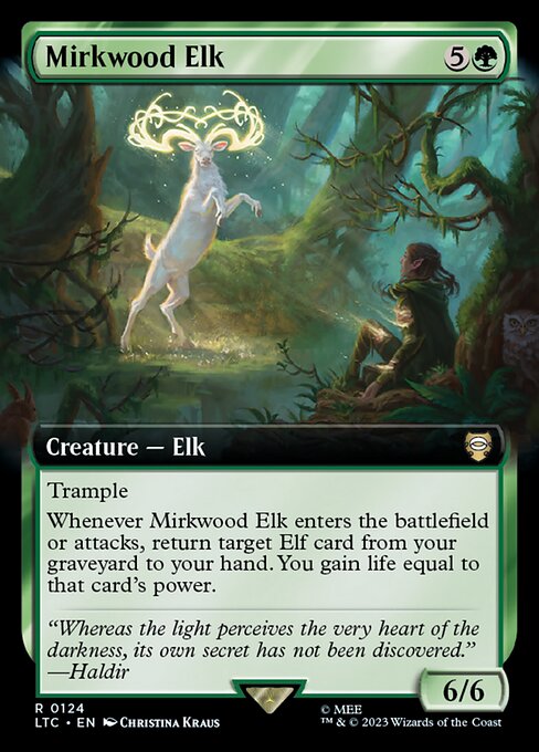 MTG Mirkwood Elk LTC 124 Extended Art Nonfoil