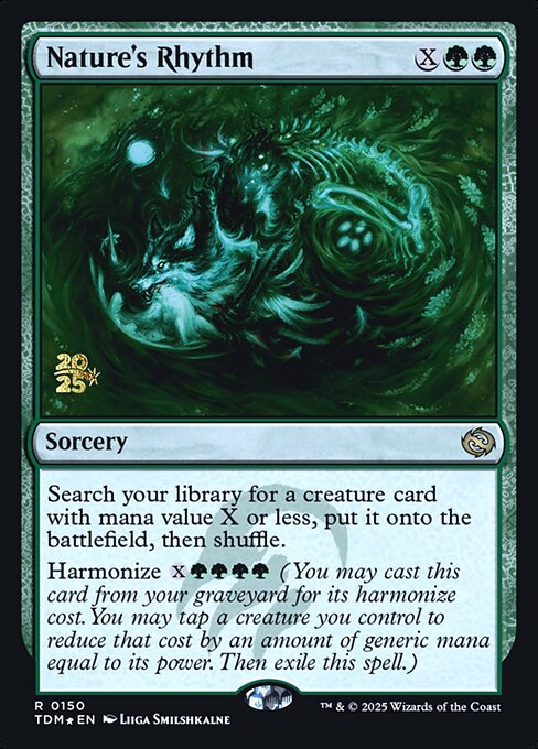 MTG Nature's Rhythm PTDM 150s Prerelease Foil