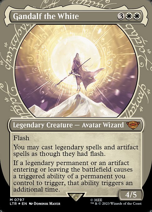 MTG Gandalf the White LTR 797 Borderless Surge Foil