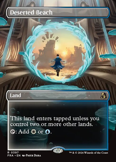 MTG Deserted Beach FRA 397 Borderless Portal View Foil front