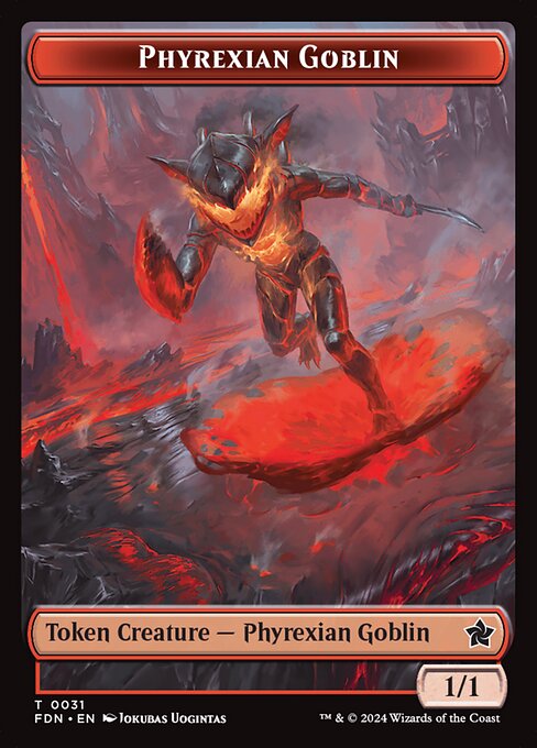 MTG Phyrexian Goblin Token FDN 031 Token Foil