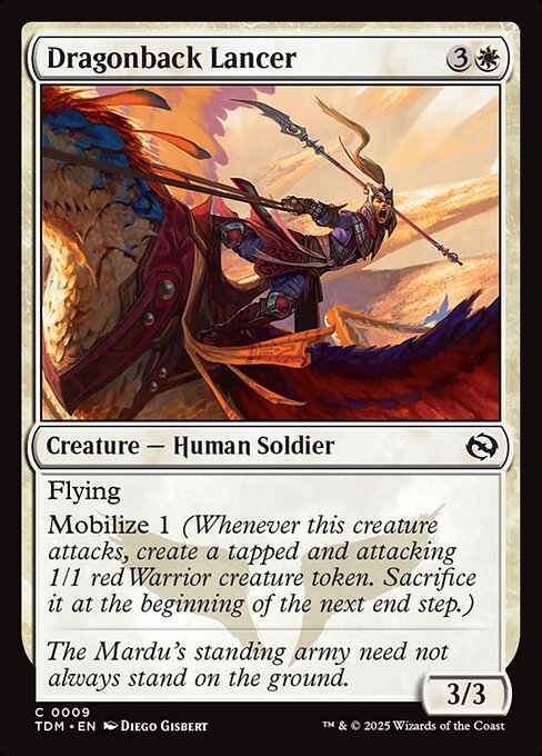 MTG Dragonback Lancer TDM 009 Regular Nonfoil