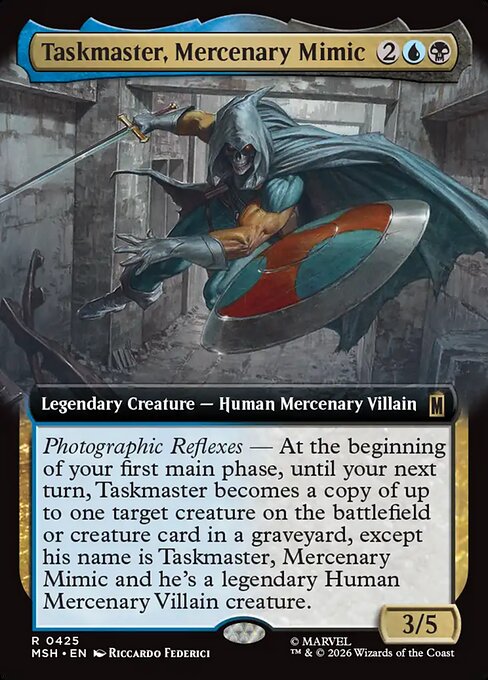MTG Taskmaster, Mercenary Mimic MSH 425 Extended Art Foil