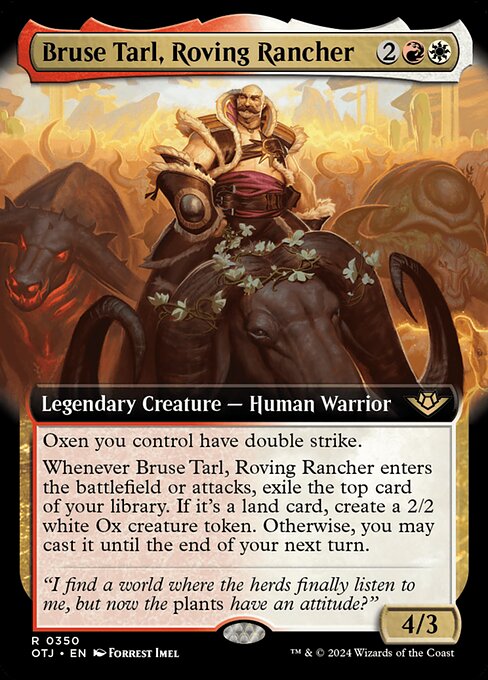 MTG Bruse Tarl, Roving Rancher OTJ 350 Extended Art Foil