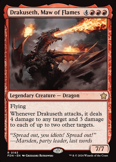 MTG Drakuseth, Maw of Flames FDN 193 Regular Foil