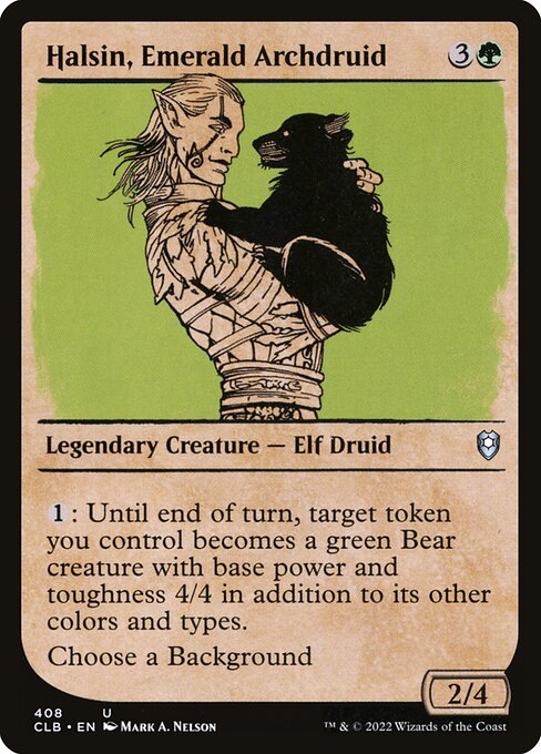 MTG Halsin, Emerald Archdruid CLB 408 Showcase Rulebook Foil