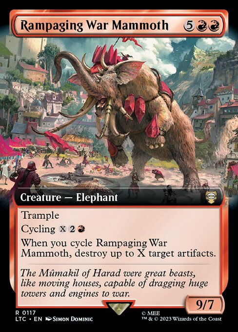 MTG Rampaging War Mammoth LTC 117 Extended Art Nonfoil