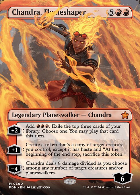 MTG Chandra, Flameshaper FDN 360 Borderless Nonfoil