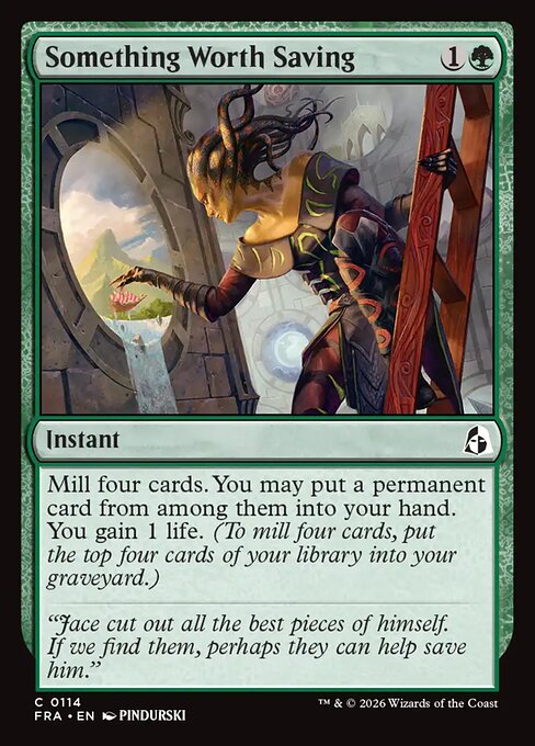MTG Something Worth Saving FRA 114 Standard Nonfoil front