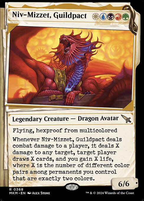 MTG Niv-Mizzet, Guildpact MKM 368 Showcase Dossier Nonfoil