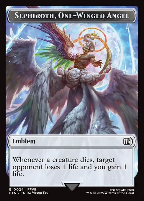 MTG Sephiroth, One-Winged Angel Emblem FIN 024 Emblem Foil
