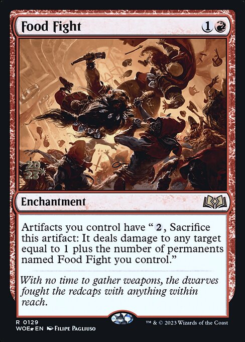 MTG Food Fight PWOE 129s Prerelease Foil