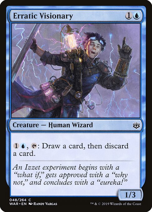 MTG Erratic Visionary WAR 048 Standard Foil front