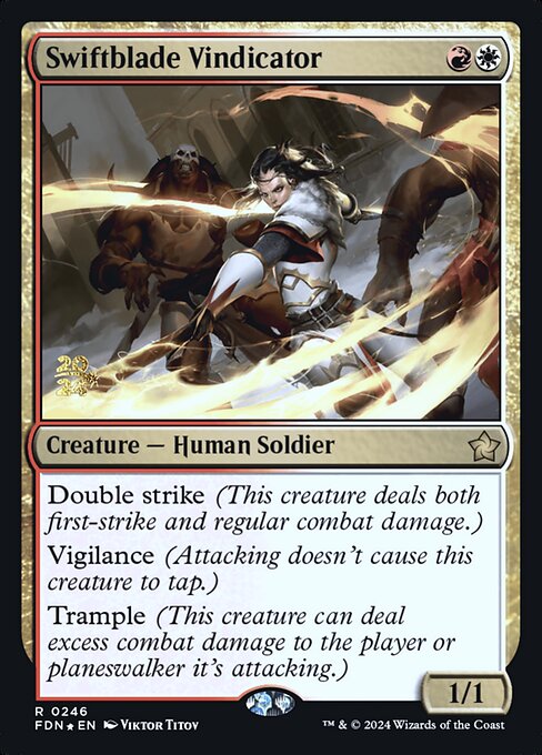 MTG Swiftblade Vindicator PFDN 246s Prerelease Foil