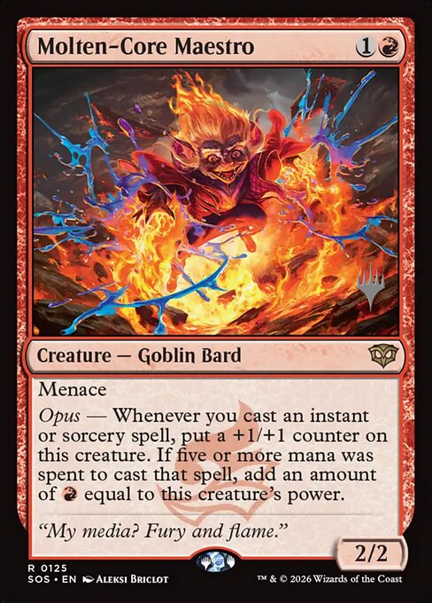 MTG Molten-Core Maestro PSOS 125P Promo Pack Foil