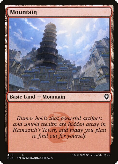 MTG Mountain CLB 465 Regular Foil