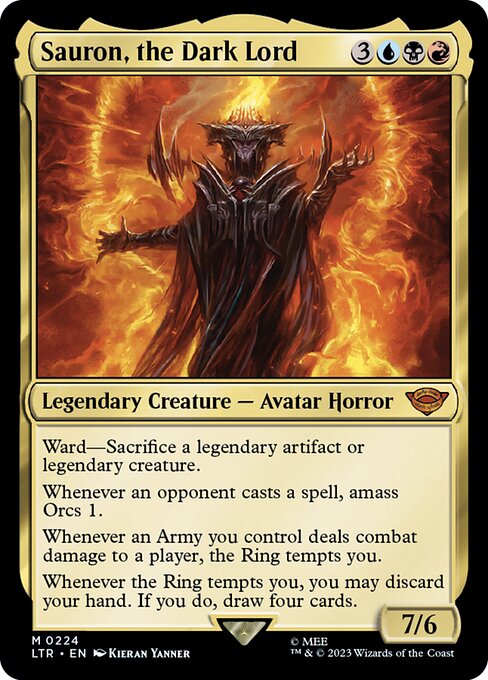 MTG Sauron, the Dark Lord LTR 224 Regular Foil