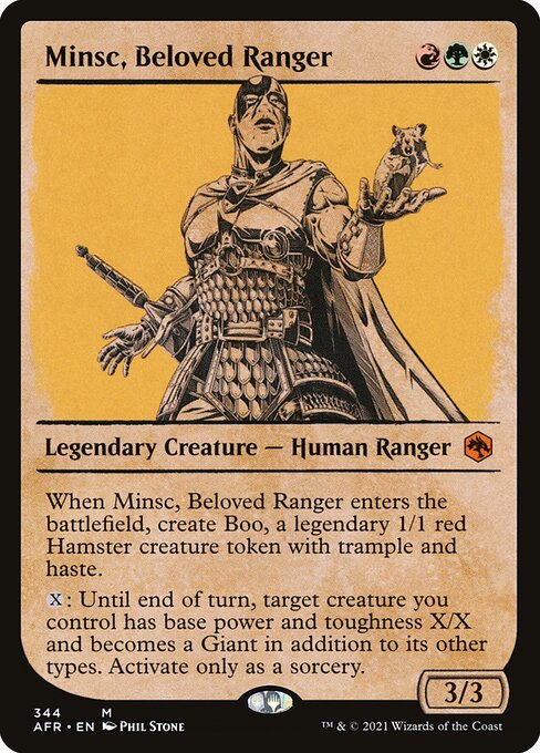 MTG Minsc, Beloved Ranger AFR 344 Rulebook Showcase Nonfoil