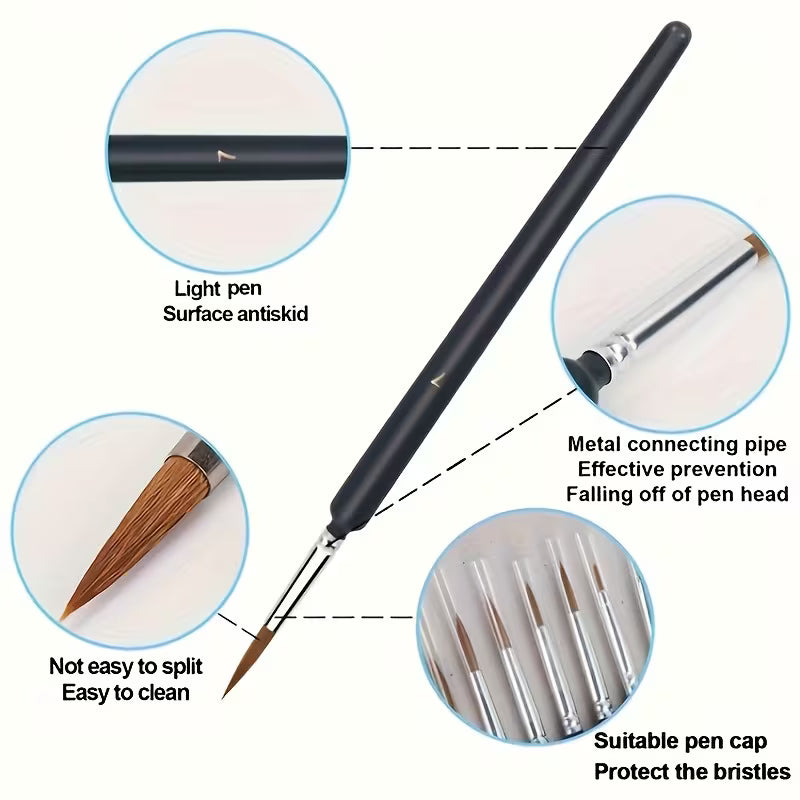 11 piece micro brush set for scale model painting