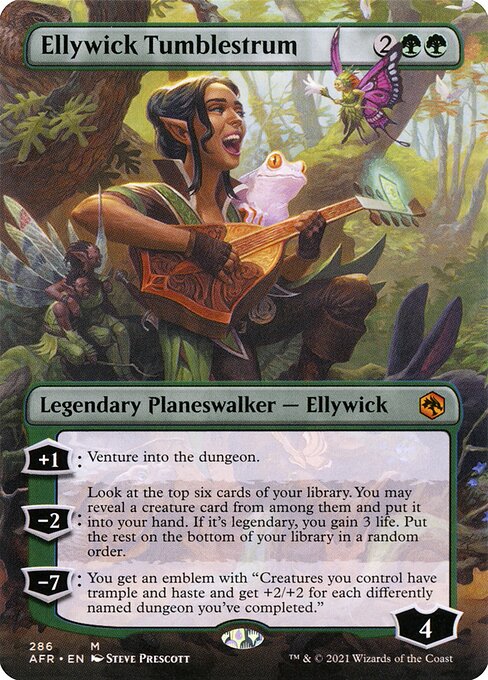 MTG Ellywick Tumblestrum AFR 286 Borderless Foil