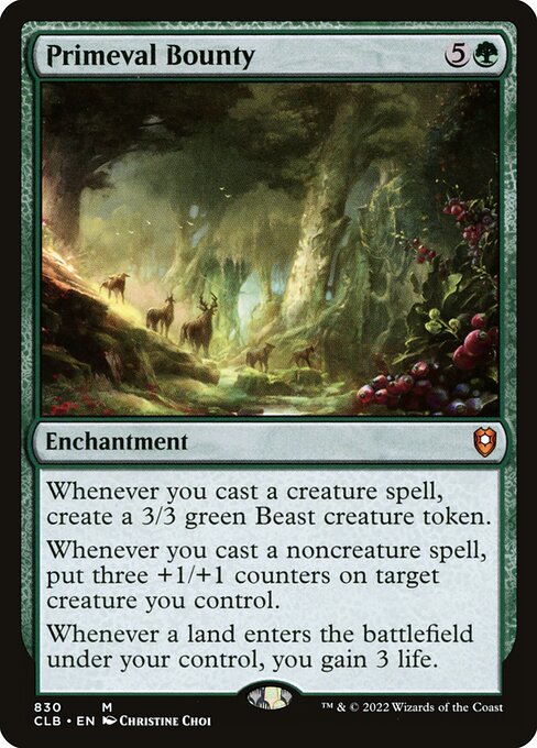MTG Primeval Bounty CLB 830 Commander Deck Nonfoil