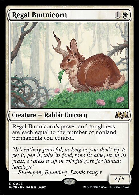 MTG Regal Bunnicorn WOE 025 Regular Nonfoil