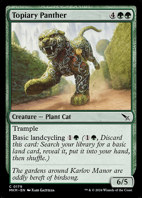 MTG Topiary Panther MKM 179 Regular Nonfoil