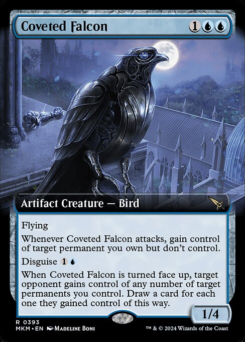 MTG Coveted Falcon MKM 393 Extended Art Foil