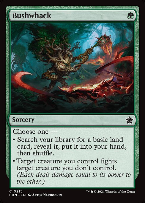 MTG Bushwhack FDN 215 Regular Foil