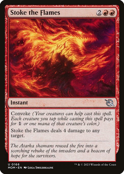 MTG Stoke the Flames MOM 166 Regular Foil