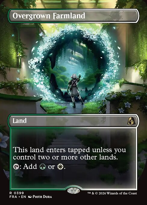 MTG Overgrown Farmland FRA 399 Borderless Portal View Foil front