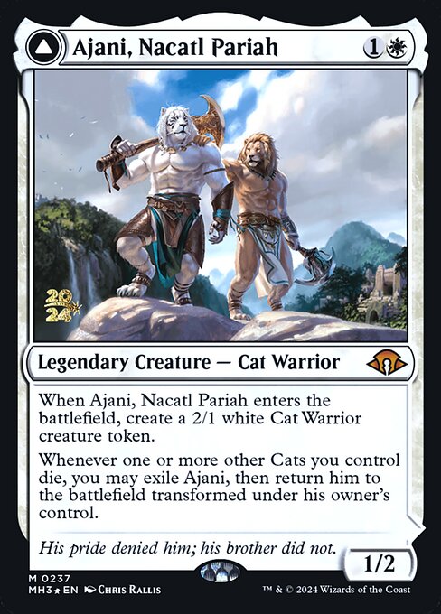 MTG Ajani, Nacatl Pariah // Ajani, Nacatl Avenger PMH3 237s Prerelease Foil