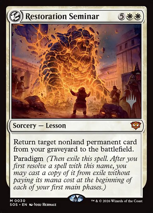 MTG Restoration Seminar PSOS 030P Promo Pack Foil