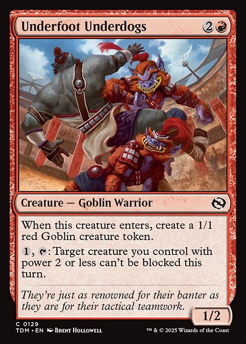 MTG Underfoot Underdogs TDM 129 Regular Nonfoil