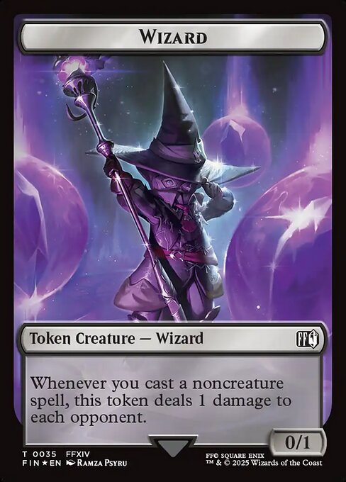 MTG Wizard Token FIN 035 Token Surge Foil