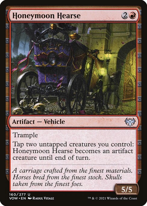 MTG Honeymoon Hearse VOW 160 Standard Foil front