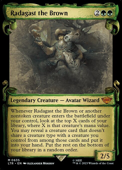 MTG Radagast the Brown LTR 635 Showcase Scrolls of Middle-earth Nonfoil