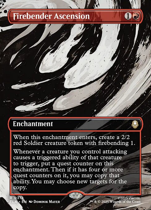 MTG Firebender Ascension TLA 312 Borderless Scene Foil