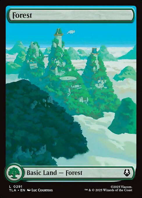 MTG Forest TLA 291 Full Art Appa Land Nonfoil