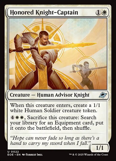 MTG Honored Knight-Captain EOE 022 Regular Foil