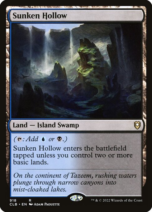 MTG Sunken Hollow CLB 918 Commander Deck Nonfoil