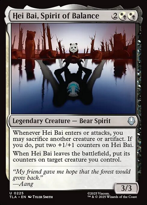 MTG Hei Bai, Spirit of Balance TLA 225 Regular Nonfoil