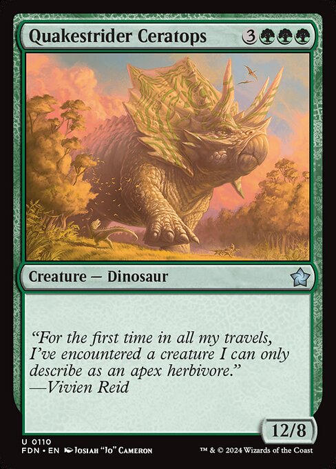 MTG Quakestrider Ceratops FDN 110 Regular Nonfoil